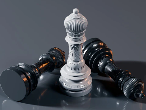 Palatine Chess Set 3D Print Model