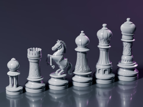 팔라티노 체스 세트 3D 프린트 모델