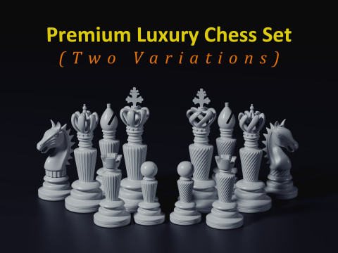 Il set di scacchi di lusso premium include due varianti Modello di stampa 3D