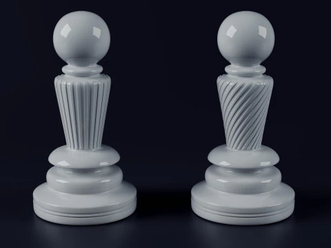 Premium Luxury Chess Set Include Two Variations 3D Print Model