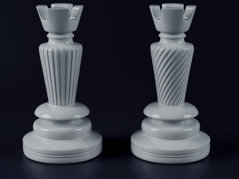 Il set di scacchi di lusso premium include due varianti Modello di stampa 3D