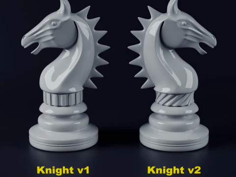 Premium Luxury Chess Set Include Two Variations 3D Print Model