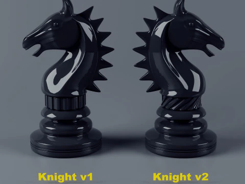 Premium Luxury Chess Set Include Two Variations 3D Print Model