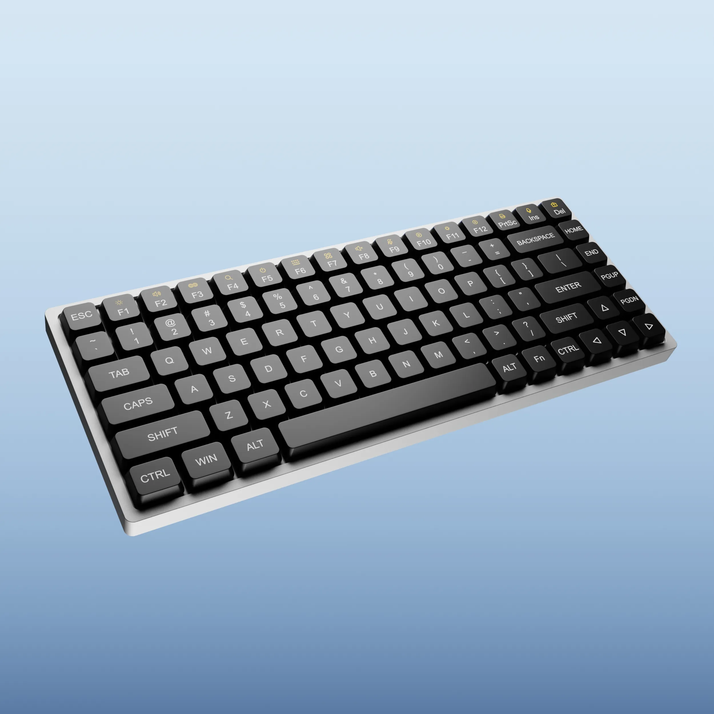 Minimalist Wireless Keyboard 3D Model .c4d .max .obj .3ds .fbx .stl .blend 