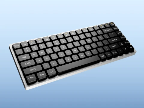 Minimalist Wireless Keyboard 3D Model