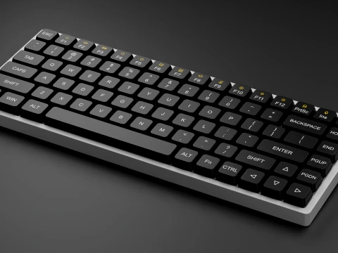 Minimalist Wireless Keyboard 3D Model
