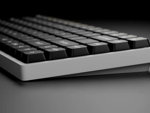 Minimalist Wireless Keyboard 3D Model