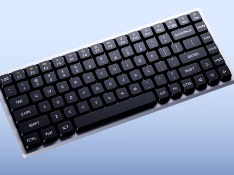 Minimalist Wireless Keyboard 3D Model