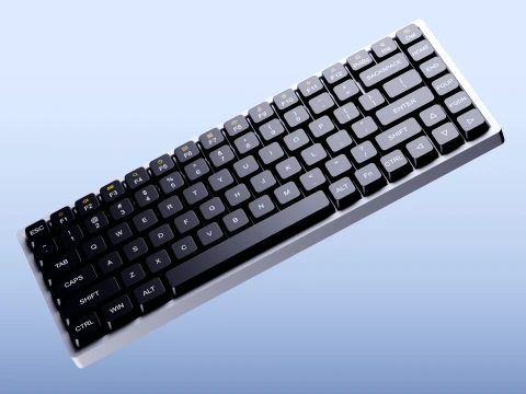 Minimalist Wireless Keyboard 3D Model