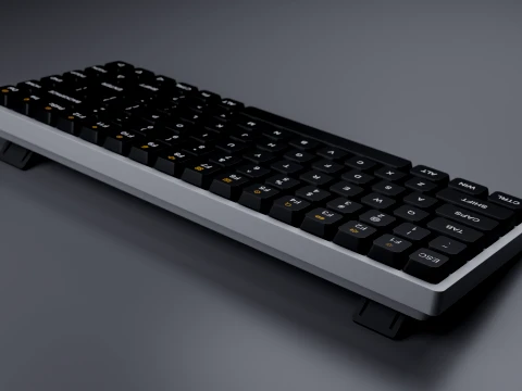 Minimalist Wireless Keyboard 3D Model