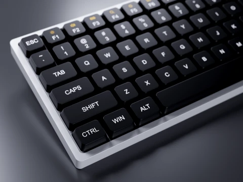 Minimalist Wireless Keyboard 3D Model