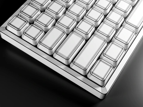 Minimalist Wireless Keyboard 3D Model