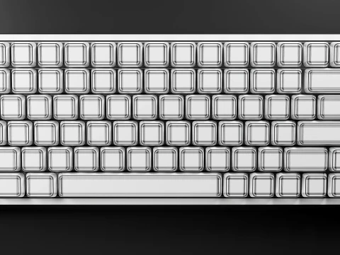 Minimalist Wireless Keyboard 3D Model