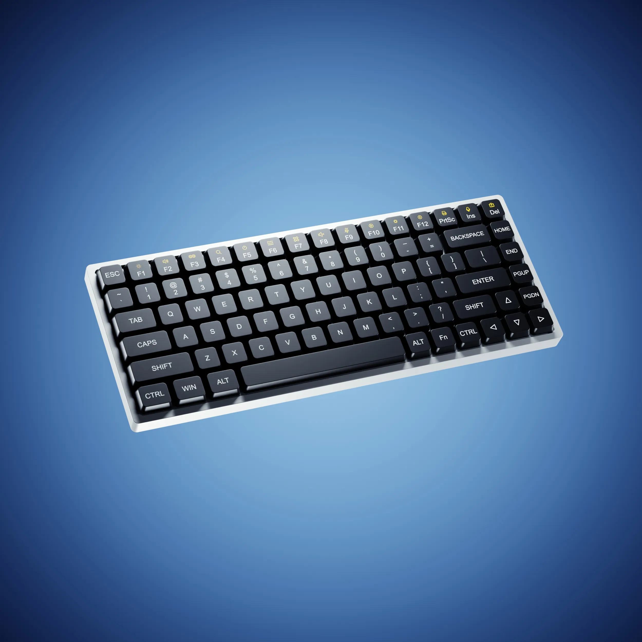 Minimalist Wireless Keyboard 3D Model .c4d .max .obj .3ds .fbx .stl .blend 