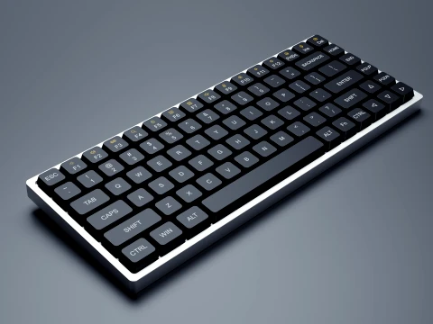 Minimalist Wireless Keyboard 3D Model