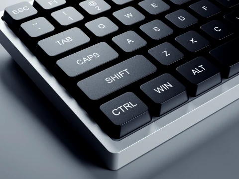 Minimalist Wireless Keyboard 3D Model