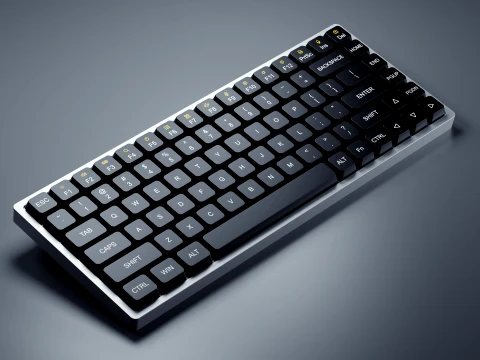 Minimalist Wireless Keyboard 3D Model