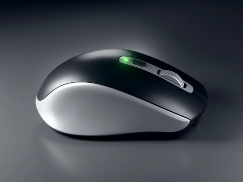 Modern Wireless Mouse 3D Model