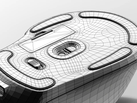 Modern Wireless Mouse 3D Model