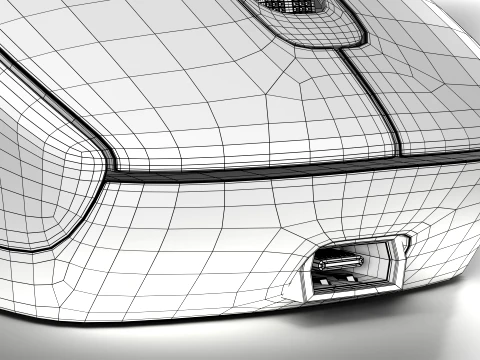 Modern Wireless Mouse 3D Model