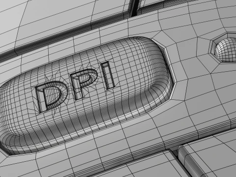 Modern Wireless Mouse 3D Model