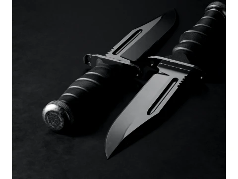 Military Tactical Combat Knife - Game Ready 3D Model