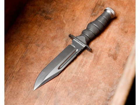Military Tactical Combat Knife - Game Ready 3D Model