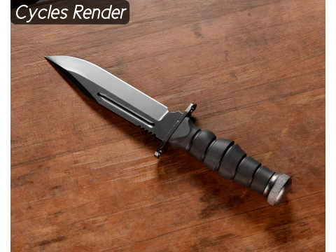 Military Tactical Combat Knife - Game Ready 3D Model