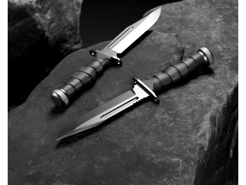 Military Tactical Combat Knife - Game Ready 3D Model