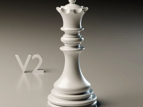 Elegant Modern Chess Pieces Set 3D Print Model