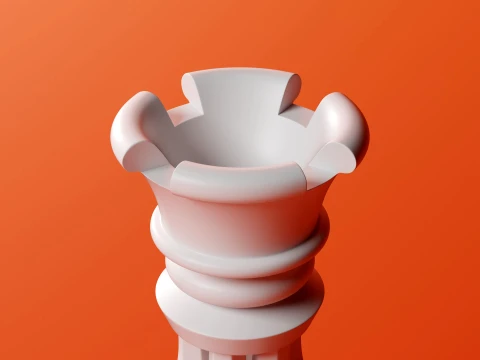 Regalis Ribbed Arch Chess Set 3D Print Model