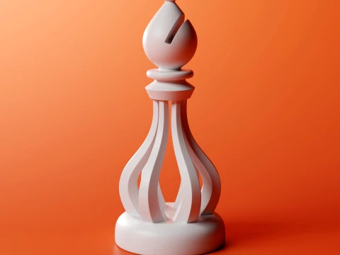 Regalis Ribbed Arch Chess Set 3D Print Model