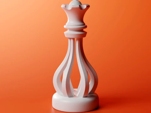 Regalis Ribbed Arch Chess Set 3D Print Model