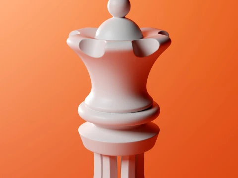 Regalis Ribbed Arch Chess Set 3D Print Model