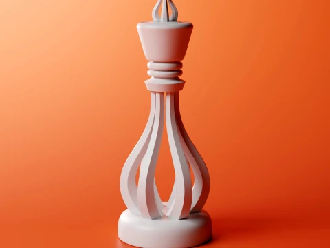 Regalis Ribbed Arch Chess Set 3D Print Model