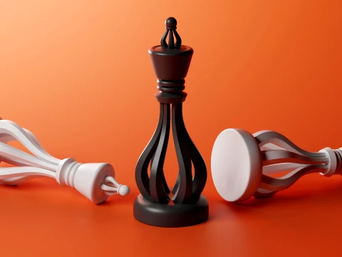 Regalis Ribbed Arch Chess Set 3D Print Model