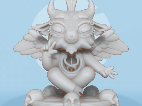 Cute Baphomet Modelo de Impressão 3D