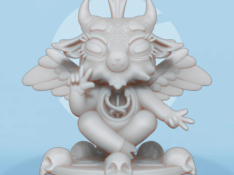 Cute Baphomet 3D Print Model