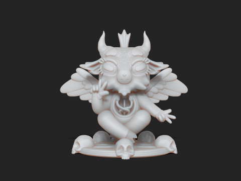 Cute Baphomet Modelo de Impressão 3D