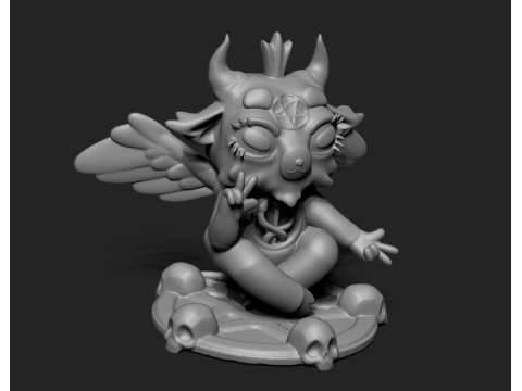Cute Baphomet 3D Print Model