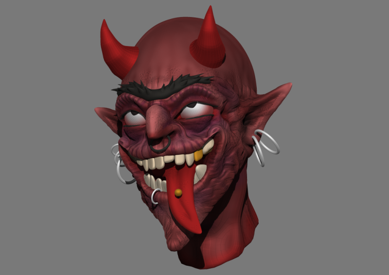 Happy Chort 3D Model .c4d .max .obj .3ds .fbx .stl .blend