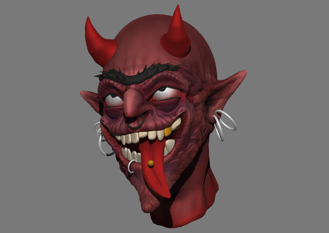 Happy Chort 3D Model .c4d .max .obj .3ds .fbx .stl .blend 