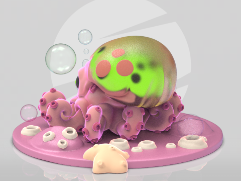 Cute Seacreature Octo 3D Принт Модель