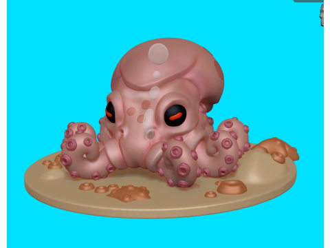 Cute Seacreature Octo 3D Принт Модель