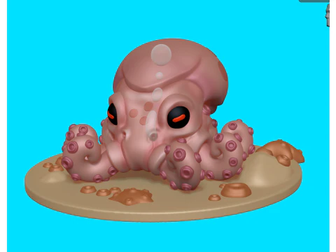Cute Seacreature Octo 3D Print Model