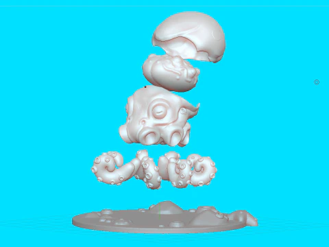 Cute Seacreature Octo 3D Print Model