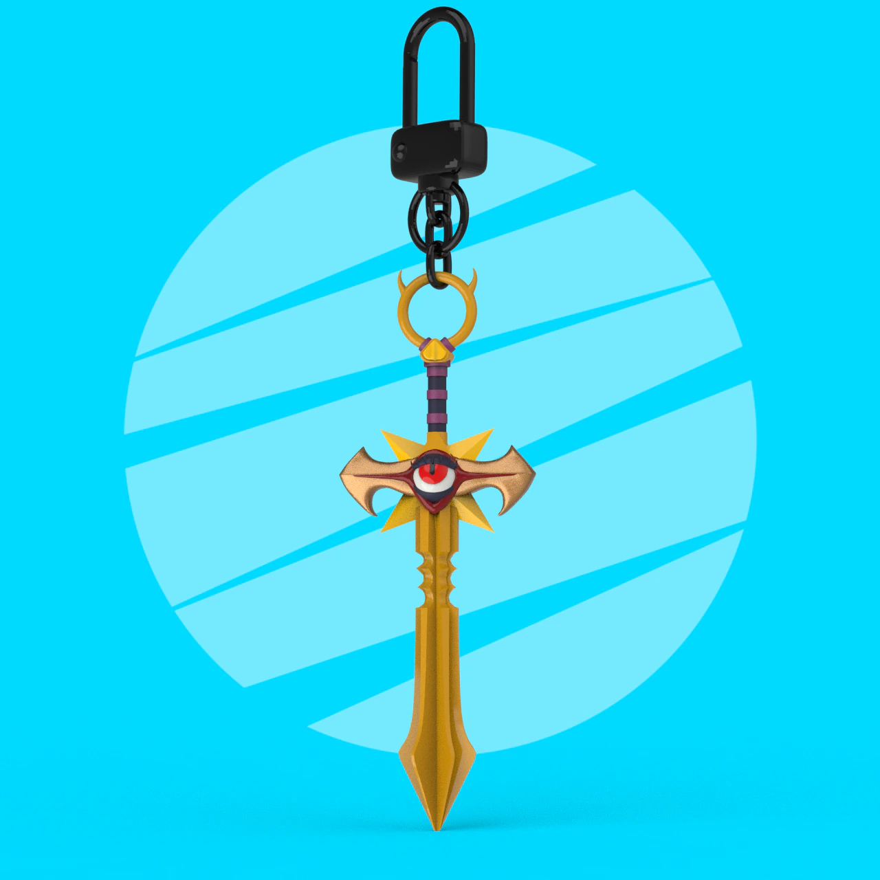Astral Sword Keychain 3D Print Model .c4d .max .obj .3ds .fbx .stl .blend