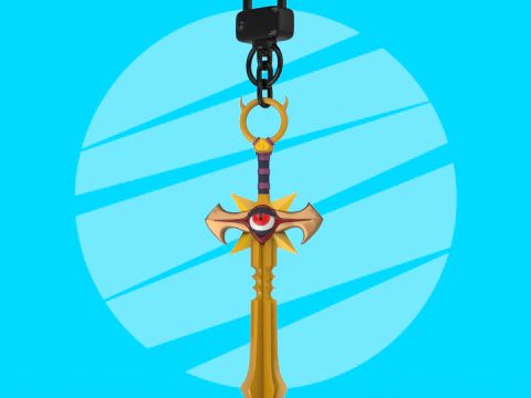 Astral Sword Keychain 3D Print Model