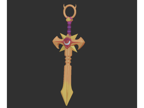 Astral Sword Keychain 3D-Druckmodell