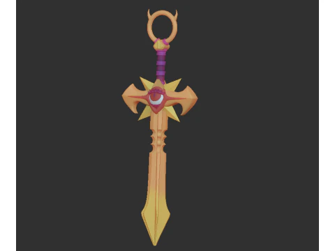 Astral Sword Keychain 3D Print Model